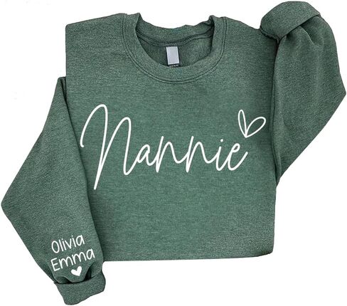 Chillever Custom Mama Grandma Sweatshirt, Personalized Mama Grandma Sweatshirts for Women, Gifts for Mothers Day Christmas in Saudi Arabia