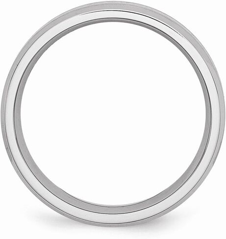 Solid Cobalt 925 Sterling Silver-Inlay / 6mm Beveled Edge Wedding Brushed Matte Finish Band Ring in Saudi Arabia