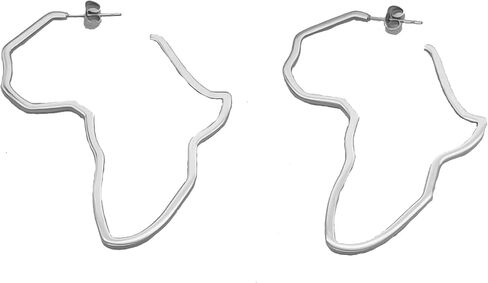 Trendy African American Woman Earrings Hollow Out Africa Map Dangle Earring in Saudi Arabia