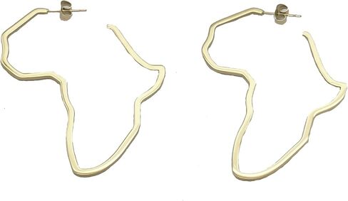 Trendy African American Woman Earrings Hollow Out Africa Map Dangle Earring in Saudi Arabia