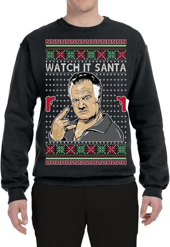 Wild Bobby Watch It Santa Funny Paulie Italian Mafia TV Show Ugly Christmas Sweater Crewneck Sweatshirt in Kuwait