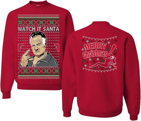 Wild Bobby Watch It Santa Funny Paulie Italian Mafia TV Show Ugly Christmas Sweater Crewneck Sweatshirt in Kuwait