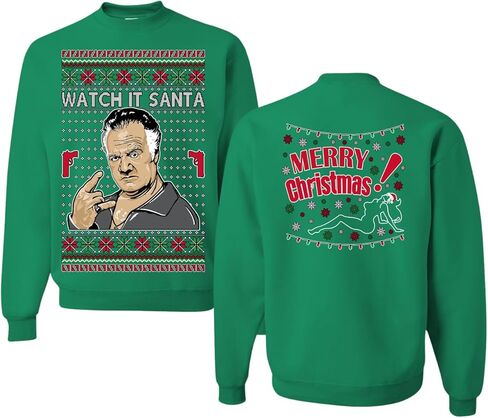 Wild Bobby Watch It Santa Funny Paulie Italian Mafia TV Show Ugly Christmas Sweater Crewneck Sweatshirt in Kuwait