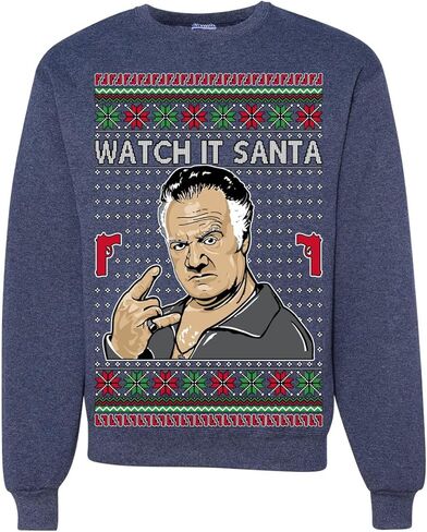Wild Bobby Watch It Santa Funny Paulie Italian Mafia TV Show Ugly Christmas Sweater Crewneck Sweatshirt in Kuwait