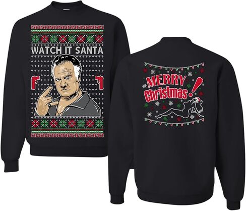 Wild Bobby Watch It Santa Funny Paulie Italian Mafia TV Show Ugly Christmas Sweater Crewneck Sweatshirt in Kuwait