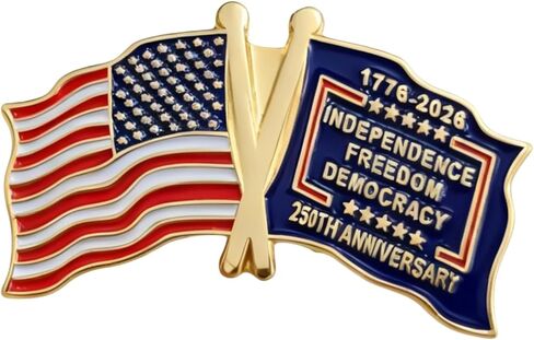 250th Anniversary USA Lapel Pins Brooches 1776-2026 Celebration Patriotic Eagle American Badge 4th of July Accessories in Saudi Arabia