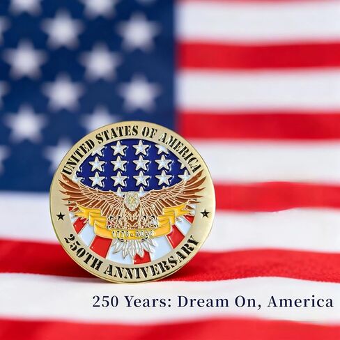 250th الذكرى الولايات المتحدة الأمريكية التلبيب دبابيس دبابيس 1776-2026 الاحتفال الوطني النسر شارة الأمريكية 4th من يوليو الملحقات in Kuwait