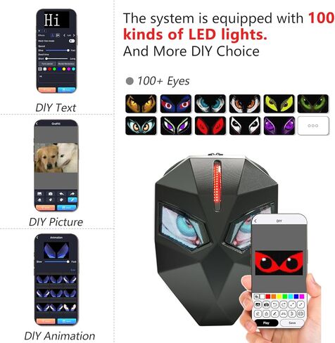 حقيبة ظهر للدراجات النارية للرجال، حقيبة ظهر LED مع شاشة ملونة كاملة قابلة للبرمجة بنفسك، حقيبة ظهر صلبة ذات سعة كبيرة مضادة للماء وحقيبة كمبيوتر محمول in Saudi Arabia