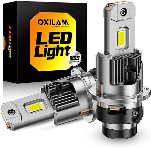 Oxilam 9008 H13 مصابيح LED ، 900 ٪ فائقة الهراء ، 6500K أبيض نقي 9008 ضوء الضباب ، التثبيت السهل مكون من N-Play ، IP68 مقاوم للماء ، حزمة 2 in Kuwait