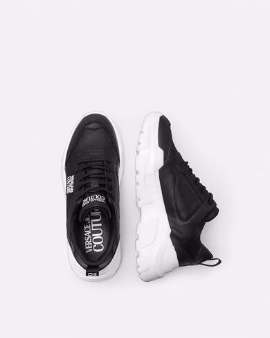 Versace Jeans Couture Womens Monochrome Chunky Sole Sneakers in Saudi Arabia