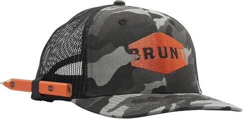 Brunt Curved Brim Snapback - قبعة عمل مع حامل قلم رصاص مدمج - مقاس واحد يناسب الجميع in Saudi Arabia