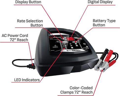 SC1279 12V Fully Automatic Battery Charger and 8A Maintainer in Kuwait