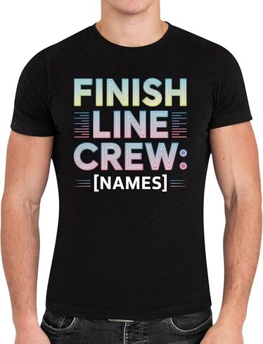 Classic Activity Shirt with Name Group Interest Design Running - Finish Line Crew Black in Saudi Arabia