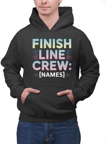 Classic Activity Shirt with Name Group Interest Design Running - Finish Line Crew Black in Saudi Arabia