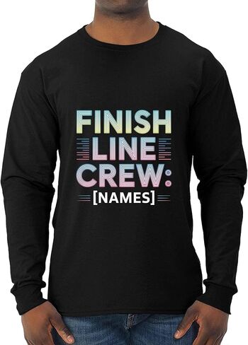 Classic Activity Shirt with Name Group Interest Design Running - Finish Line Crew Black in Saudi Arabia
