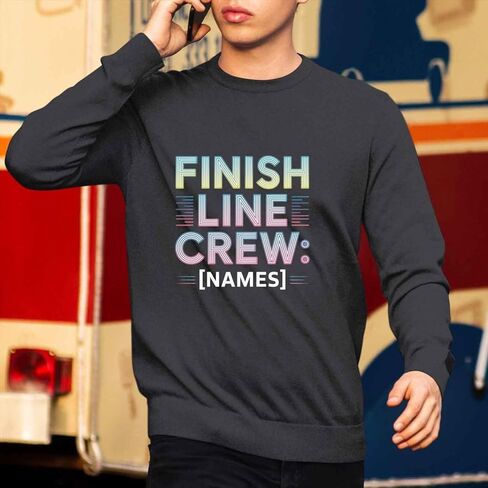 Classic Activity Shirt with Name Group Interest Design Running - Finish Line Crew Black in Saudi Arabia