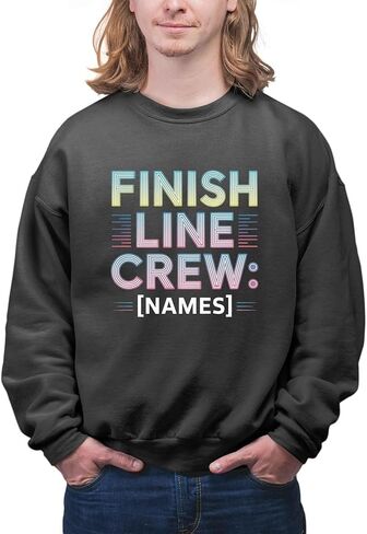 Classic Activity Shirt with Name Group Interest Design Running - Finish Line Crew Black in Saudi Arabia