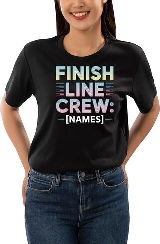 Classic Activity Shirt with Name Group Interest Design Running - Finish Line Crew Black in Saudi Arabia