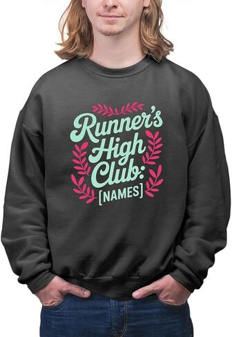 قميص أنشطة كلاسيكي يحمل اسم Clan Fashion Running - Runner's High Club أسود in Saudi Arabia