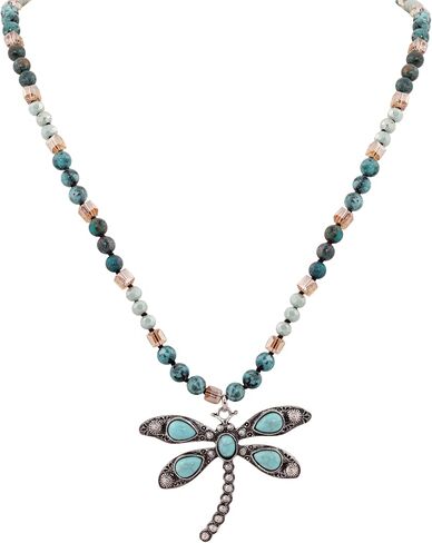 MINACHI Handmade Agate Pebble Pendant with Crystal Beads, Random Stone Shape, Vintage Women's Jewelry in Saudi Arabia