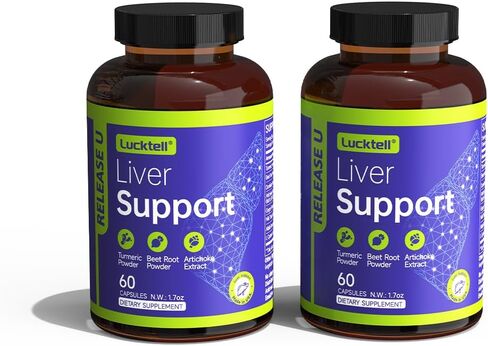 Liver Support Supplement – Liver Cleanse Detox & Repair with Milk Thistle, Turmeric, Dandelion & Artichoke Support | 7-in-1 Herbal Formula Protect Liver | 60 Capsules, 30-Day Supply, Made in USA in Kuwait