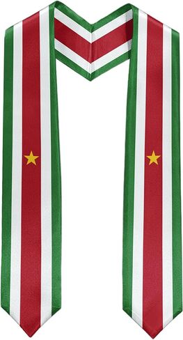 Saint Lucian Flag International Graduate Satin Stole Scarf with National Flag Design 72" Graduation Sash in Saudi Arabia