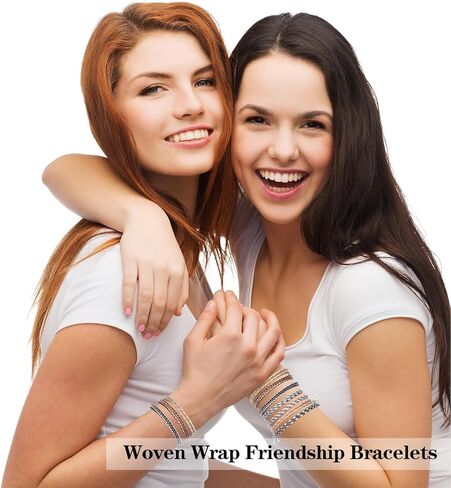 المنسوجة التفاف أساور الصداقة للنساء، 30pcs الملونة سلسلة سوار قابل للتعديل اليدوية مضفر الصداقة أساور الكاحل للنساء الرجال الطرف تفضل مطابقة التبعي in Kuwait