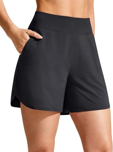 G4Free Chillwhisp Athletic Shorts for Women 4" - High Waist Lightweight Casual Running Shorts Built-in Liner with Pockets in Saudi Arabia