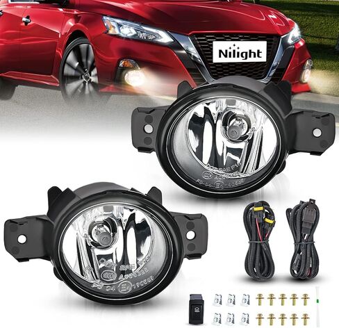 مجموعة مصابيح الضباب Nilight متوافقة مع 2007-2012 Versa 2009-2014 Cube Murano 11-14 Juke 2006-2013 Infiniti EX35 FX45 FX35 FX50 2010-2013 Infiniti G37 G25 2011-2013 M37 M56، ضمان لمدة عامين in Kuwait