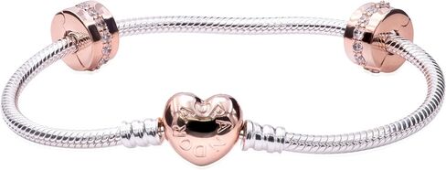 PANDORA Pandora Rose مشبك على شكل قلب، مجموعة هدايا مميزة مجموعة هدايا Pandora Rose، الحجم: 19 سم، 7.5 بوصة - B801514-19 in Kuwait