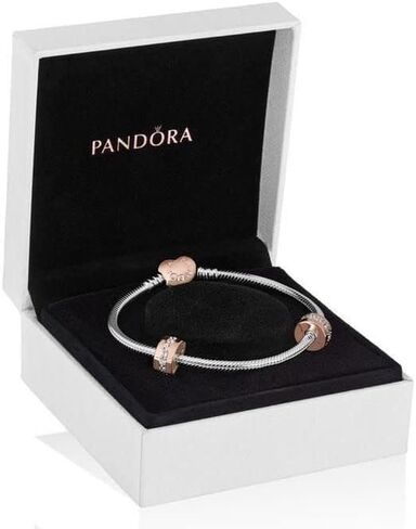 PANDORA Pandora Rose مشبك على شكل قلب، مجموعة هدايا مميزة مجموعة هدايا Pandora Rose، الحجم: 19 سم، 7.5 بوصة - B801514-19 in Kuwait