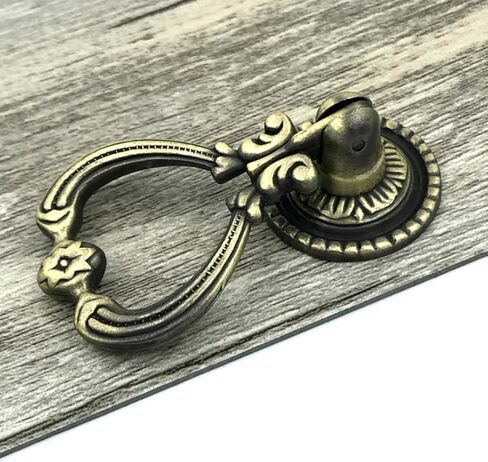 2Pcs Zinc Alloy Retro Cabinet Ring Knobs Vintage Pulls for Dresser Drawers Kitchen Cabinets Antique Style Hardware in Kuwait