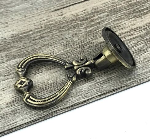 2Pcs Zinc Alloy Retro Cabinet Ring Knobs Vintage Pulls for Dresser Drawers Kitchen Cabinets Antique Style Hardware in Kuwait