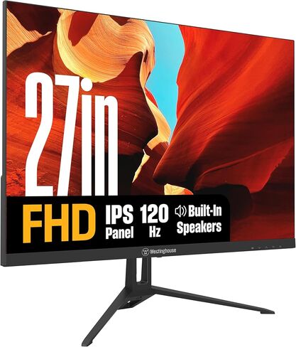 Westinghouse 27 Inch Computer Monitor, 100Hz, 1080p Full HD IPS Display, Adaptive Sync, Blue Light Protection, Home Office PC Monitor with Built-in Speakers, HDMI, VGA, for Work & Productivity in Saudi Arabia
