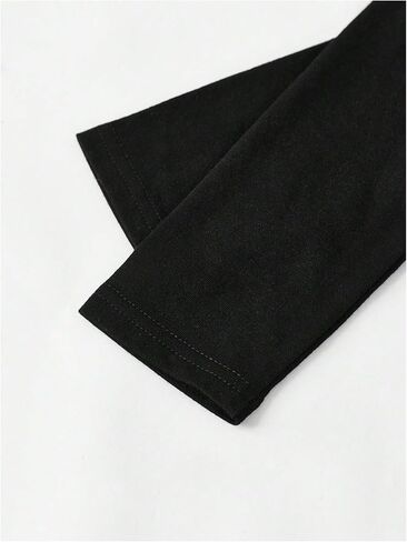 SOLY HUX Girl's Long Sleeve T Shirt Crew Neck Ruched Slim Fitted Basic Tee Cute Fall Tops with Hair Ties in Saudi Arabia