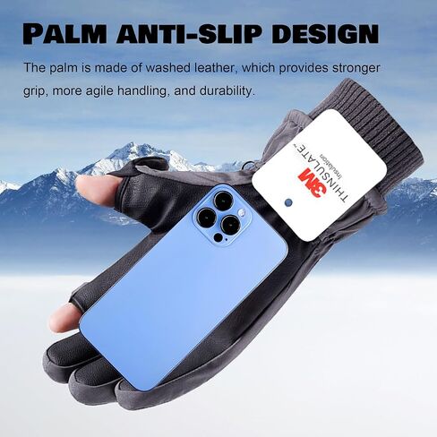 Winter Gloves for Men Women - Touchscreen Thermal Windproof Waterproof Cold Weather Gloves for Dog Walking in Saudi Arabia
