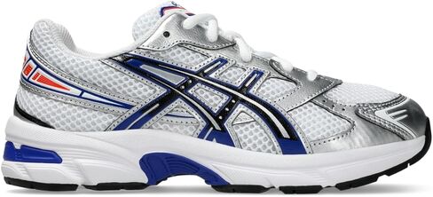 ASICS Kid's GEL-1130 Grade School Sportstyle Shoes, 5, WHITE/MIDNIGHT in Kuwait