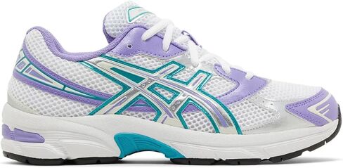 ASICS Kid's GEL-1130 Grade School Sportstyle Shoes, 5, WHITE/MIDNIGHT in Kuwait
