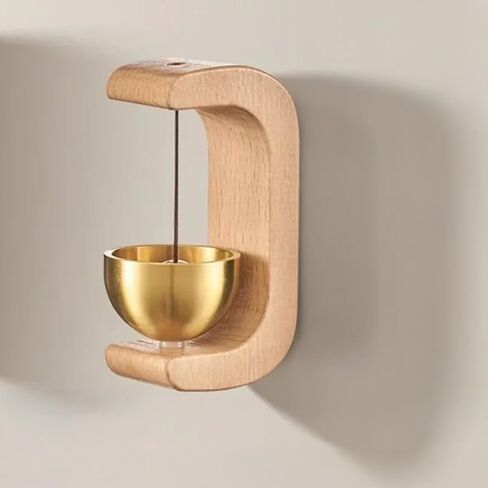 Japanese Style Magnetic Brass Doorbell Retro Wireless Wind Chime Hanging Pendant Home Wall Decoration Gift (B) in Saudi Arabia