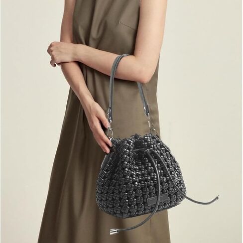 Genuine Leather Weaving Design Tote Bag for Women, Shoulder Bag and Crossbody Handbag, Versatile for Ladies' Carry in Saudi Arabia