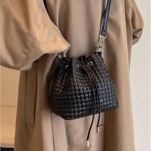 Genuine Leather Weaving Design Tote Bag for Women, Shoulder Bag and Crossbody Handbag, Versatile for Ladies' Carry in Saudi Arabia