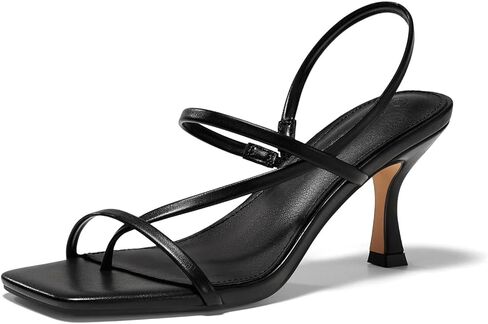 صنادل حريمي بكعب هريرة من Coutgo، صنادل مربعة مفتوحة من الأمام، شباشب Slingback، صنادل رفيعة، أحذية الحفلات in Saudi Arabia