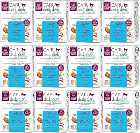 Caru - Daily Dish Beef with Chicken Stew - Healthy Functional Wet Dog Food or Topper - 12 oz Cartons - Pack of 4 in Kuwait