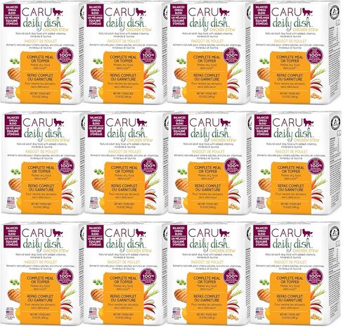 Caru - Daily Dish Beef with Chicken Stew - Healthy Functional Wet Dog Food or Topper - 12 oz Cartons - Pack of 4 in Kuwait