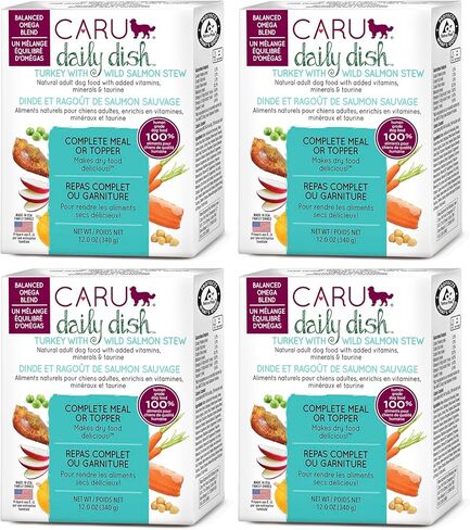 Caru - Daily Dish Beef with Chicken Stew - Healthy Functional Wet Dog Food or Topper - 12 oz Cartons - Pack of 4 in Kuwait