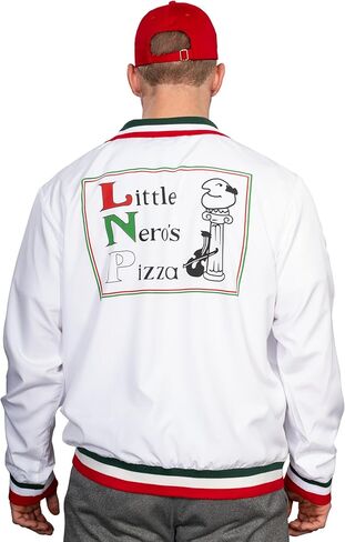 Little Nero’s Pizza Delivery Driver Christmas Movie White Jacket and Red Hat Complete Cosplay Halloween Costume Set in Saudi Arabia