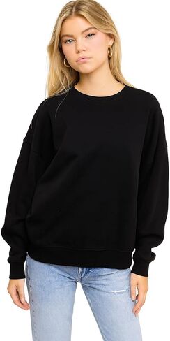 Women’s Oversized Fleece Crewneck Sweatshirt – Soft Cozy Loose Fit Pullover Top in Saudi Arabia