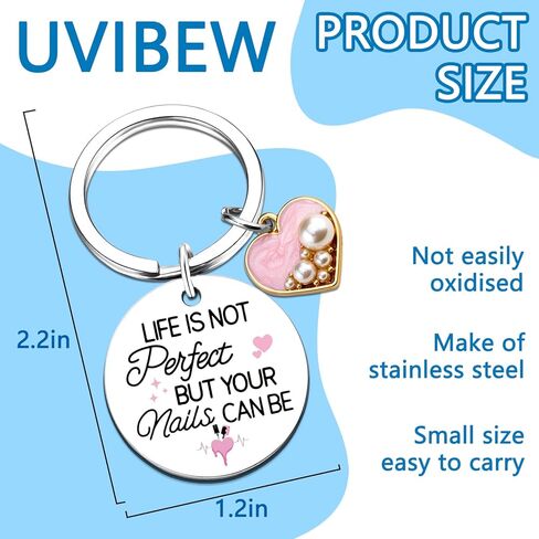 Nail Tech Gifts for Women Nail Tech Decor Manicurist Keychain for Women Nails Technician Gifts Birthday Gift for Beautician Graduation Christmas Presents for Manicurist in Saudi Arabia