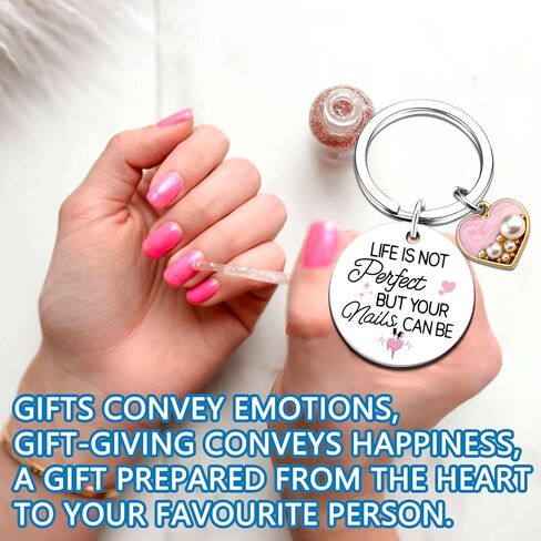 Nail Tech Gifts for Women Nail Tech Decor Manicurist Keychain for Women Nails Technician Gifts Birthday Gift for Beautician Graduation Christmas Presents for Manicurist in Saudi Arabia