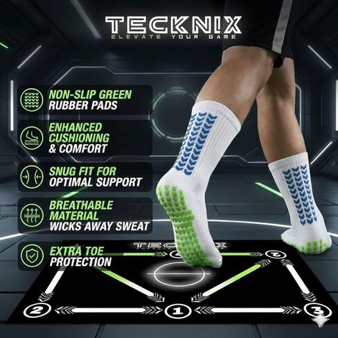 Soccer Training mat with app - Soccer Dribble Trainer for Kids- Soccer Skills Training Equipment - Indoor Soccer Training Game - Ideal Gift Set with Non-Slip Socks and Ball. in Saudi Arabia